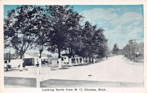 Chelsea Michigan Looking North from M 17 Street Scene Postcard AA65497