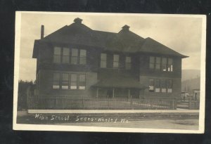 RPPC SEDRO WOOLEY WASHINGTON HIGH SCHOOL BUILDING REAL PHOTO POSTCARD
