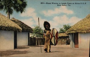 Masai Warrior in Jungle Town at Africa U.S.A., Boca Raton, Fla  PC