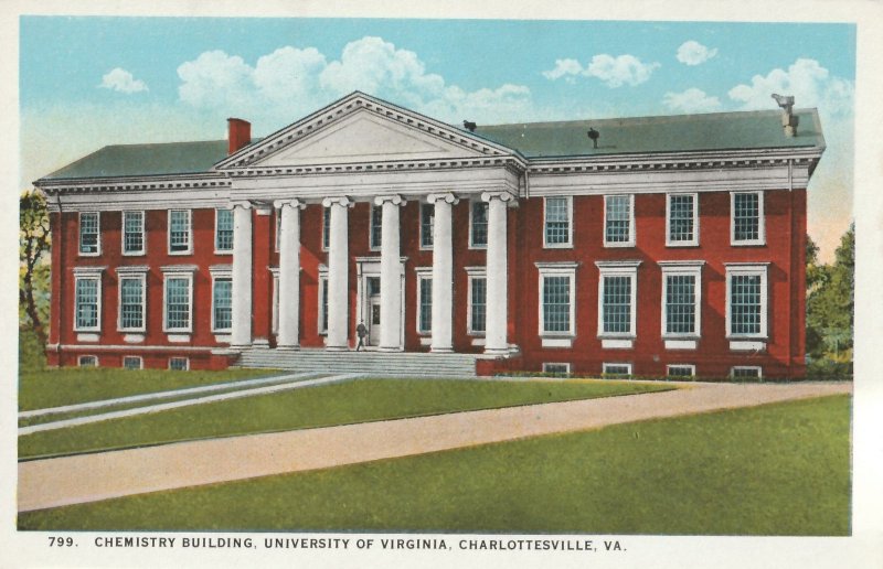 VINTAGE POSTCARD CHEMISTRY BUILDING UNIVERSITY OF VIRGINIA CHARLOTTESVILLE, VA