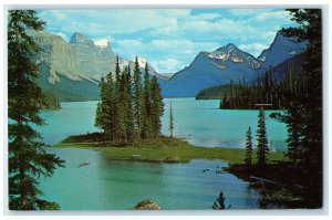 c1960's The Narrows Maligne Lake Jasper Park Alberta Canada Vintage Postcard