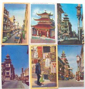 T452     SAN FRANCISCO,  CA.   POSTCARDS,  6 CHINATOWN