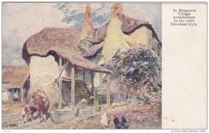 DEVON, England, 1900-1910's; In Ringmore Village Architecture In The Pure Dev...