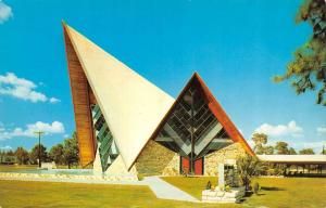 ST PETERSBURG, FL Florida  GRACE LUTHERAN CHURCH~Unique A Design Chrome Postcard
