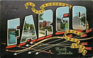 Fargo North Dakota Large Letters Kropp Postcard 22-63