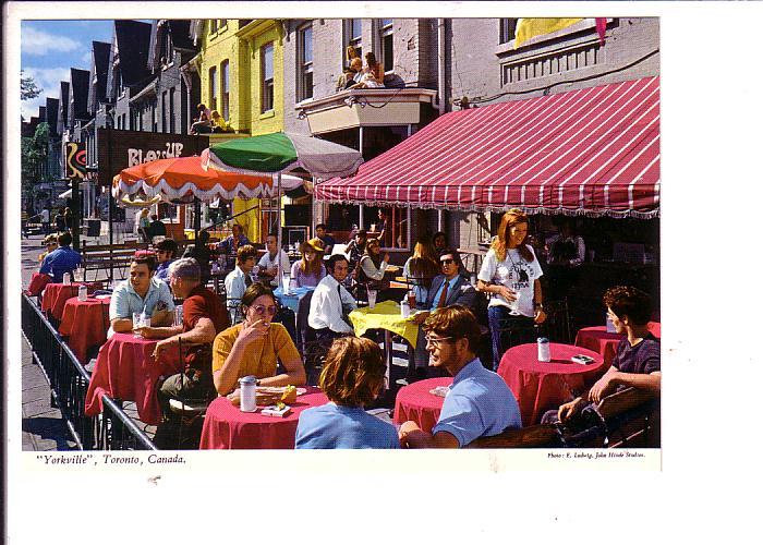 Yorkville Village, Toronto, Ontario, People in Outside Cafe