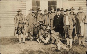 US Military Army Soldiers Uniforms Rain Gear 1908 Used Real Photo Postcard