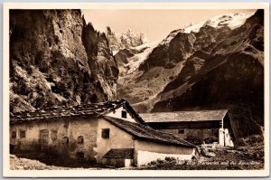 Alp Kerrenruti Und Die Spannorter Cliff House Real Photo RPPC Postcard