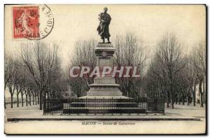 Old Postcard Statue of Lamartine Macon