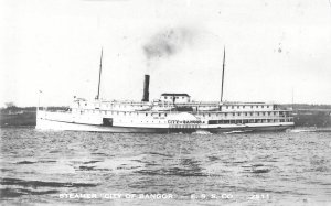 Steamer City Of Bangor E. S. S. Co. Card # 2511, real photo postcard