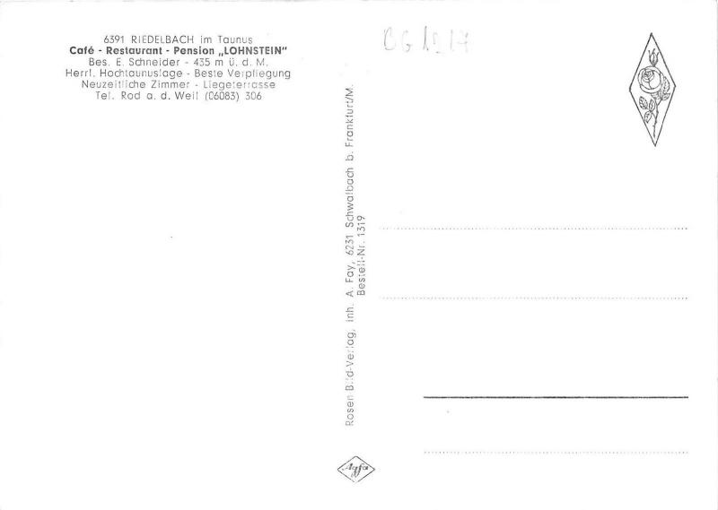 BG1217 riedelbach im taunus pension hotel lohnstein   CPSM 14x9.5cm germany