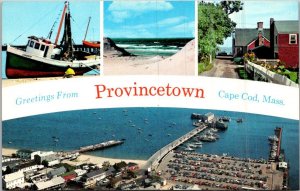 Greetings From Provincetown Cape Cod Massachusetts Split View