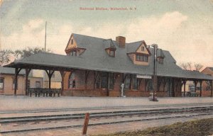 Watervliet New York Train Station Vintage Postcard AA23402