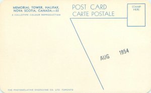 Halifax Nova Scotia Canada Memorial Tower, Old Car Chrome Postcard