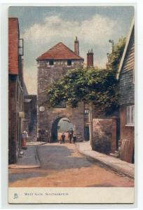 West Gate Street Scene Southampton England UK Tuck Oilette 1910c postcard