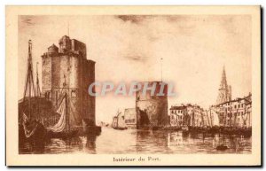 Postcard Old Interieur du Port La Rochelle