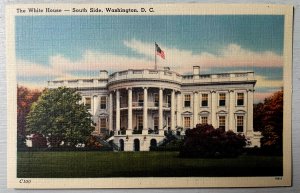 Vintage Postcard 1930-1940 The White House - South Side Washington DC