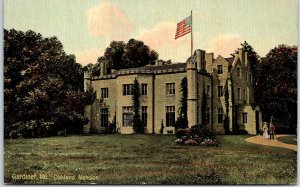 VINTAGE POSTCARD THE OAKLAND MANSION AT GARDINER MAINE (1910s)