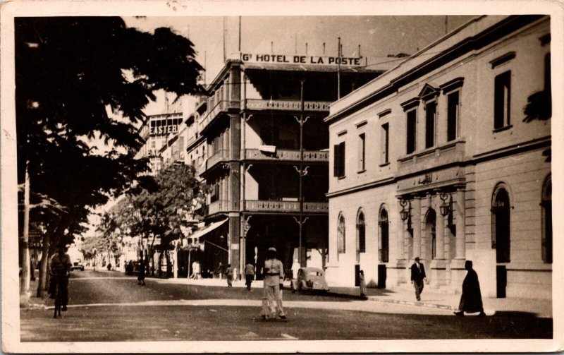 Vtg Port Said Egypt Egyption Post Office RPPC 1940s Real Photo Postcard