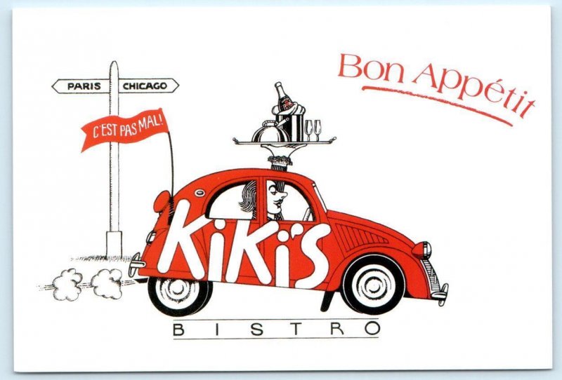 CHICAGO, Illinois IL~ Roadside KIKI'S BISTRO French Restaurant 4x6 Postcard