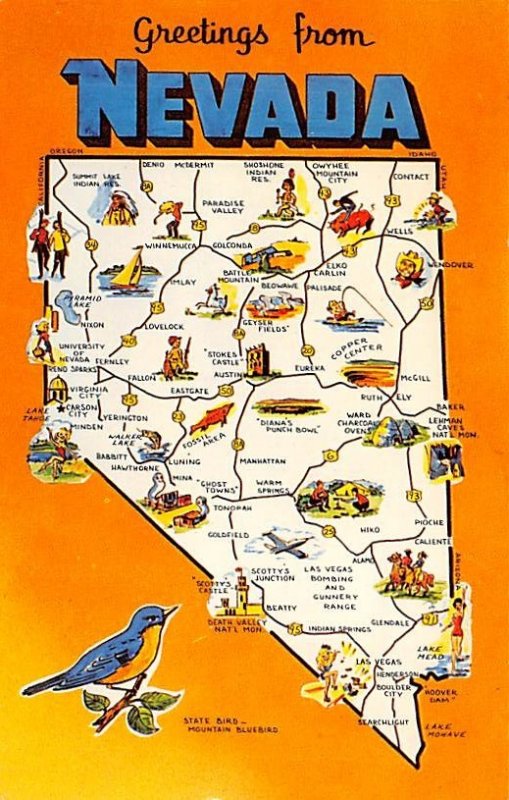 Maps Nevada USA Unused