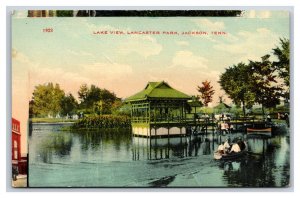Boaters On Lake View Lancaster Park Jackson Tennessee TN UNP DB Postcard R18
