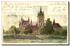 Old Postcard Switzerland Zurich Landesmuseum