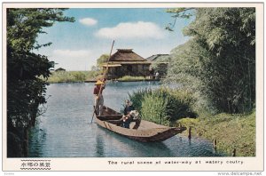 CHINA, 1940-1960's; Rural Scene of Water-Way at Watery Coutry