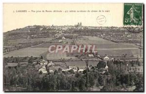 Old Postcard Langres View from Buzon