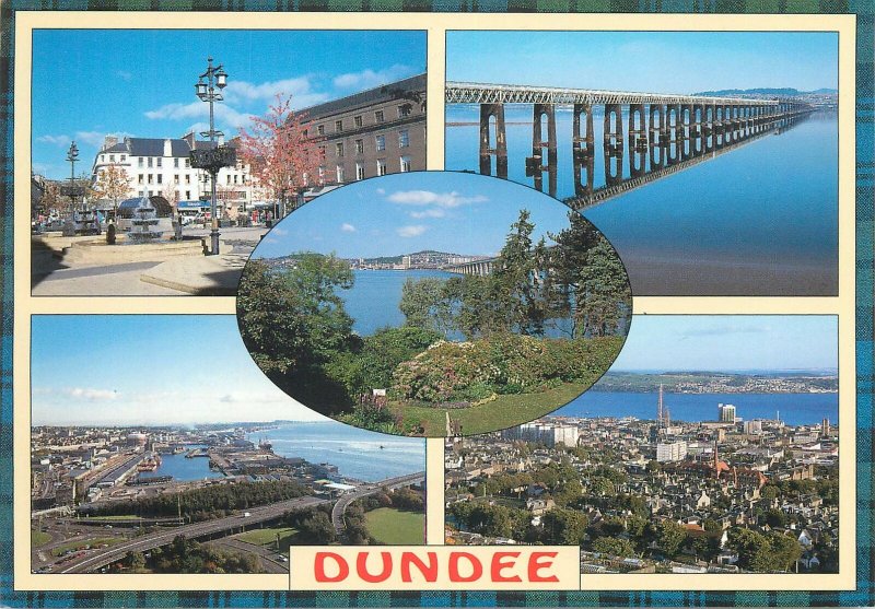 Postcard Scotland Dundee several sights and aspects