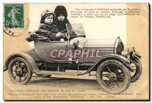 Postcard Old Automobile Car Cadillac Children