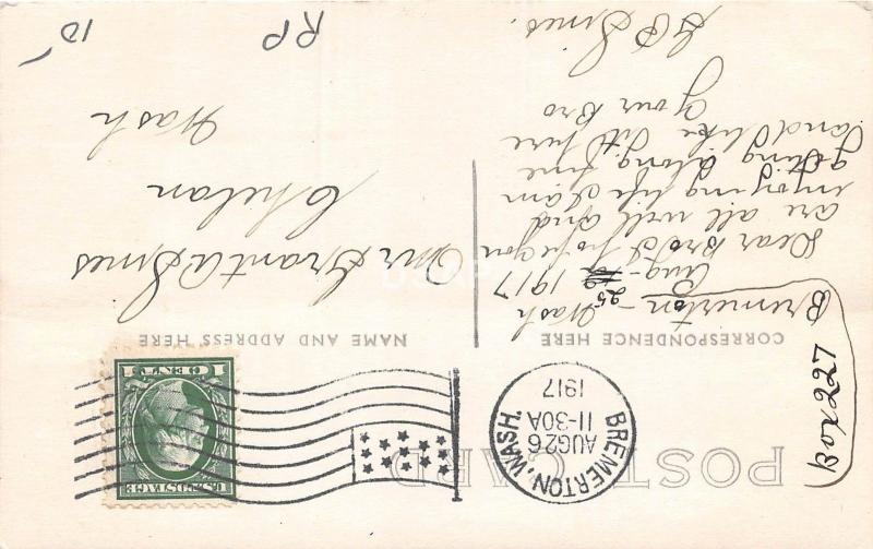 A33/ Seattle Bremerton Washington Wa Postcard S.S. H.B. Kennedy 1917 Ship RPPC