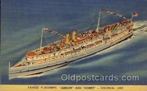 Yankee Flagships Arrow and Comet Colonial Line, Steamer Ship 1940 postal us...