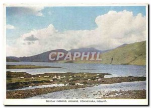 Old Postcard Sunday Evening Leenane Connemara Ireland