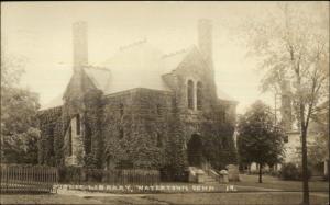 Watertown CT Library c1910 Real Photo Postcard jrf