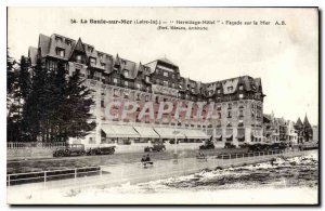 Old Postcard La Baule Sea Loire Inf Hermitage Hotel Facade Sea