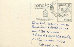 Entier Postal Stationery Postal Sri Lanka Ceylon Lion