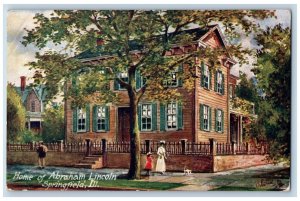 Springfield Illinois Postcard Home Abraham Lincoln Exterior View c1910 Tuck Sons