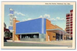 c1940 Union Bus Station Exterior View Building Oklahoma City Oklahoma Postcard