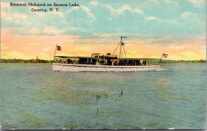 Steamer Mohawk on Seneca Lake, Geneva NY Vintage Postcard V43