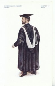 Cambridgeshire Postcard - University Robes - Master of Arts - Ref 14440A