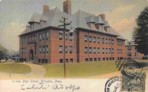 High School Arlington Massachusetts 1906 Rotograph postcard