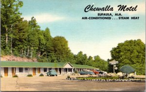 Eufaula Alabama Chewalla Motel Curt Teich Vintage Postcard