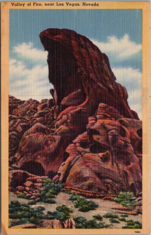 Valley of Fire Near Las Vegas Nevada Postcard PC491