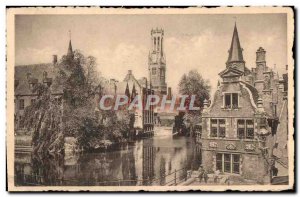 Old Postcard Bruges Rosary Quay