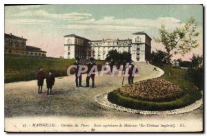 Old Postcard Chateau du Pharo Marseille Superior School of Medicine Ex imperi...