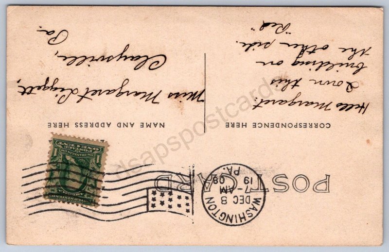 K11/ Washington Pennsylvania RPPC Postcard c1910 Brown Woolworth Store 351