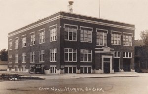 South Dakota Huron City Hall 1921 Real Photo