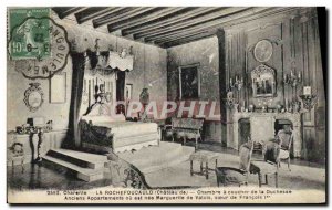 Old Postcard La Rochefoucauld Bedroom apartments Duchess of Veterans Margueri...