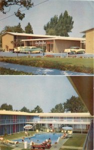 California San Jose Inn 1960 Swimming Pool Gillick roadside Postcard 22-8237